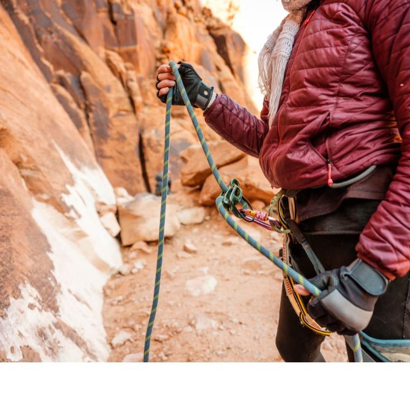Moab rock climbing